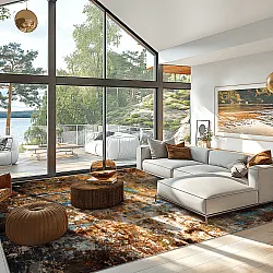 Wilton szőnyeg - Trepito (barna/kék/többszínű)