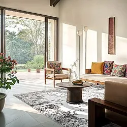 Wilton szőnyeg - Tulum (fekete/fehér)