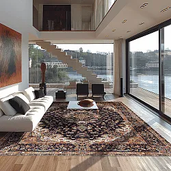 Wilton szőnyeg - Vakifli (fekete/többszínű)