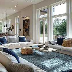 Wilton szőnyeg - Valenza (kék)