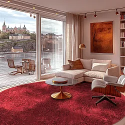 Kerek szőnyeg - Valenza (piros)