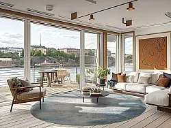 Kerek szőnyeg - Zarzi (kék)