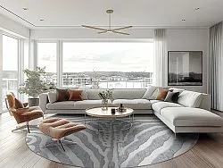 Kerek szőnyeg - Zebra