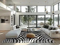 Wilton szőnyeg - Zebra (fekete/fehér)