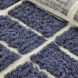 Kerek szőnyeg - Zola Natural Cotton Shaggy (kék)