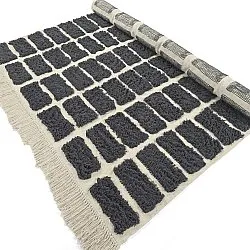 Shaggy szőnyeg - Zola Natural Cotton Shaggy (sötétszürke)