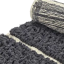 Kerek szőnyeg - Zola Natural Cotton Shaggy (sötétszürke)