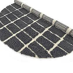 Kerek szőnyeg - Zola Natural Cotton Shaggy (sötétszürke)