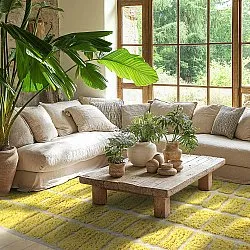 Shaggy szőnyeg - Zola Natural Cotton Shaggy (sárga)