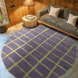 Kerek szőnyeg - Zola Natural Cotton Shaggy (lila)