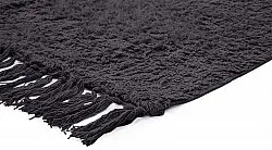 Shaggy szőnyeg - Alba Natural Cotton Shaggy (fekete)