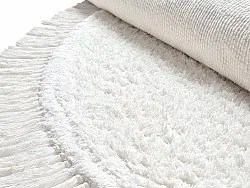 Kerek szőnyeg - Alba Natural Cotton Shaggy (fehér)