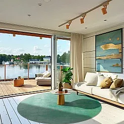 Kerek szőnyeg - Artena (világoszöld)