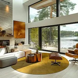 Kerek szőnyeg - Artena (okker)