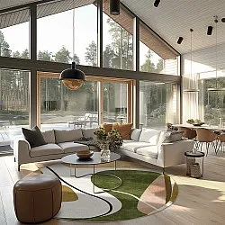 Kerek szőnyeg - Cressida (sokszínű)