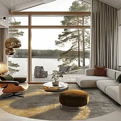 Kerek szőnyeg - Lynton (barna)