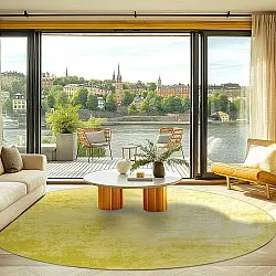 Kerek szőnyeg - Lynton (sárga)