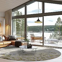 Kerek szőnyeg - Maude (szürke/arany)