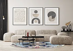 Kerek szőnyeg - Mazzarino (kék/többszínű)