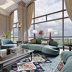 Wilton szőnyeg - Mazzarino (kék/többszínű)