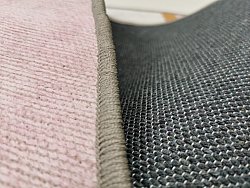 Kerek szőnyeg - Savino (fekete/fehér/rózsaszín)