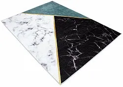 Wilton szőnyeg - Savino (fekete/fehér/zöld)