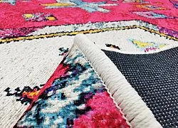 Kerek szőnyeg - Misare (rózsaszín/többszínű)