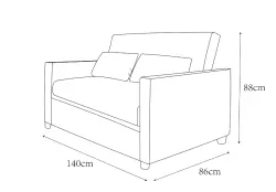 Kihúzható fotel - San Francisco (fehér)