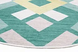 Kerek szőnyeg - Temara (kék/többszínű)