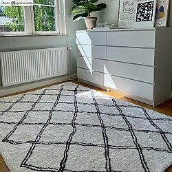 Shaggy szőnyeg - Morocco (fekete/fehér)