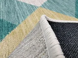 Kerek szőnyeg - Temara (kék/többszínű)