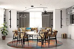 Kerek szőnyeg - Foggia (többszínű)