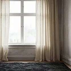 Függöny 2 db-os csomag - Len függöny Noemi (bézs)