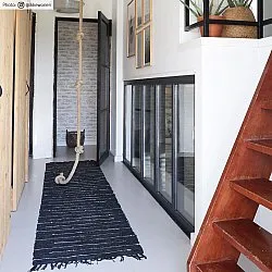 Rongyszőnyeg - Nordal Design (fekete bőr)