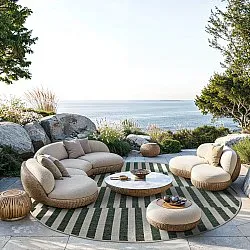 Kerek szőnyeg - Indoor/Outdoor Otto (zöld)