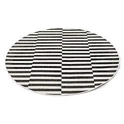 Kerek szőnyeg - Indoor/Outdoor Otto (fekete)