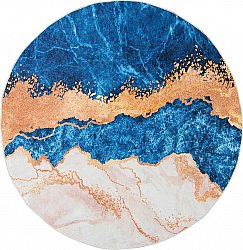 Kerek szőnyeg - Padova (kék/narancssárga)
