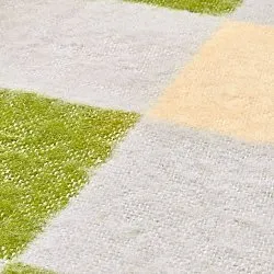 Takarók - Gyapjúkeverék pléd - Audrey Check (bézs/zöld/lila)