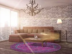 Kerek szőnyeg - Gombalia (rózsaszín)