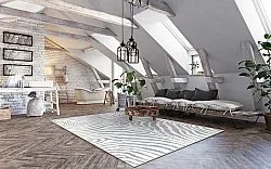 Wilton szőnyeg - Zebra (szürke/fehér)