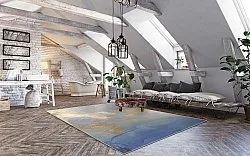 Wilton szőnyeg - Lesley (kék/arany)