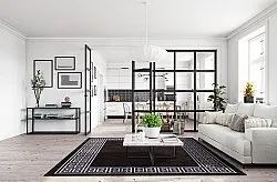 Wilton szőnyeg - Kuba (fekete/fehér)