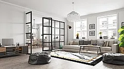 Wilton szőnyeg - Avola (fekete/fehér/arany)