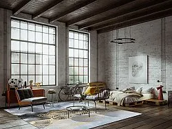 Wilton szőnyeg - Ekual (kék/szürke/arany)