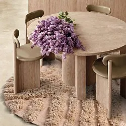 Kerek szőnyeg - Cazorla Natural Cotton Shaggy (bézs)