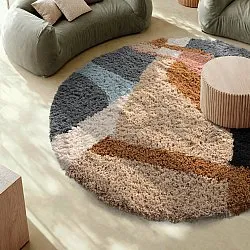 Kerek szőnyeg - Cefalu Natural Cotton Shaggy (multi)