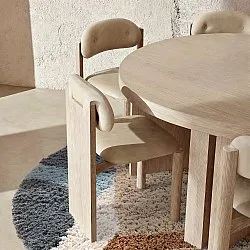 Kerek szőnyeg - Cefalu Natural Cotton Shaggy (multi)