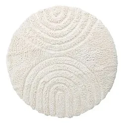 Kerek szőnyeg - Lindos Natural Cotton Shaggy (fehér)