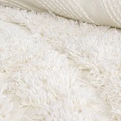 Kerek szőnyeg - Lindos Natural Cotton Shaggy (fehér)