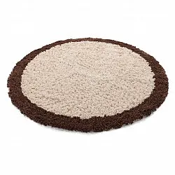 Kerek szőnyeg - Sagres Natural Cotton Shaggy (törtfehér/barna)